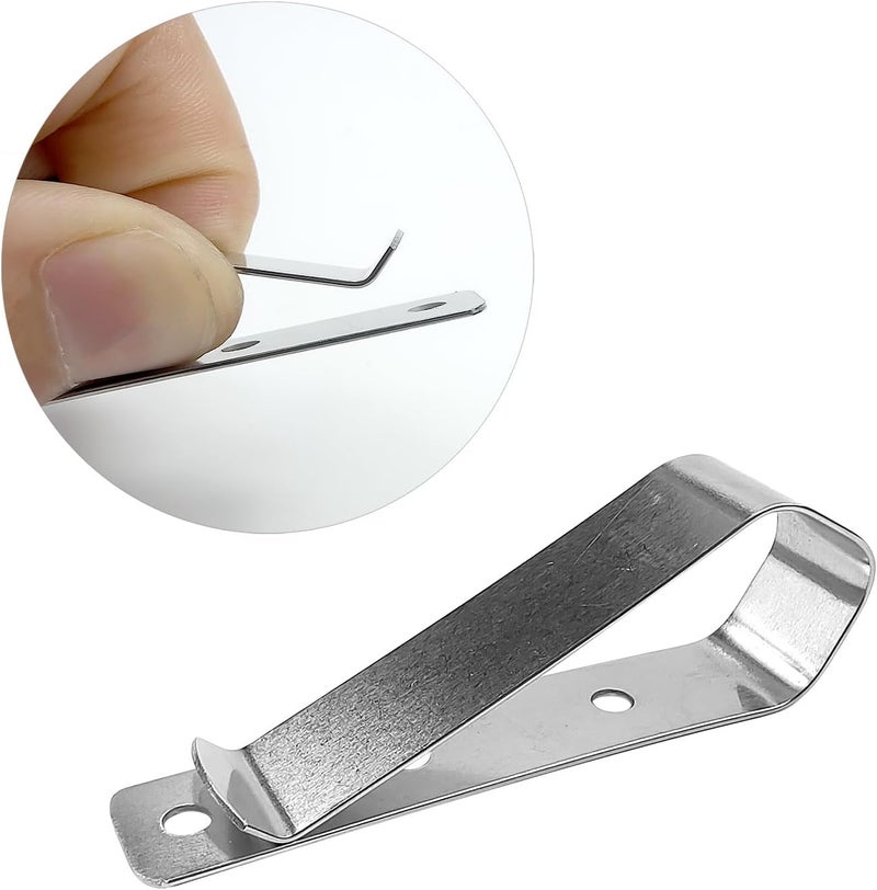 ECUDIS Garage Door Remote Visor Clip, Remote Visor Clips Replacement for Garage Door Remote Openers (Silver, Pack of 20) - Image 2